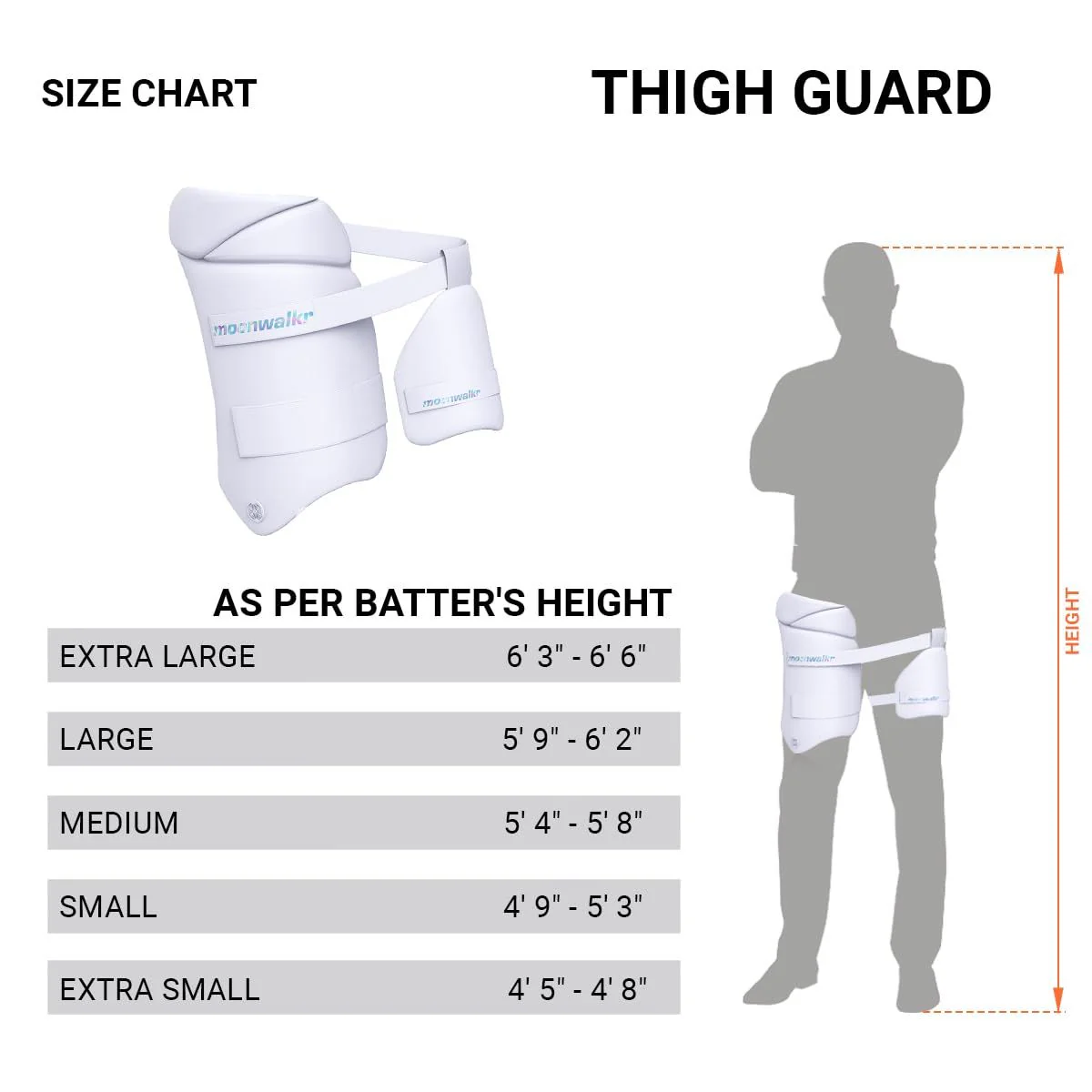 MOONWALKR THIGH GUARD 2.0 WHITE MEDIUM - Image 4