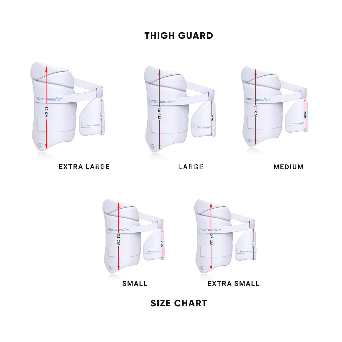 MOONWALKR THIGH GUARD 2.0 WHITE Small and extra small - Image 3