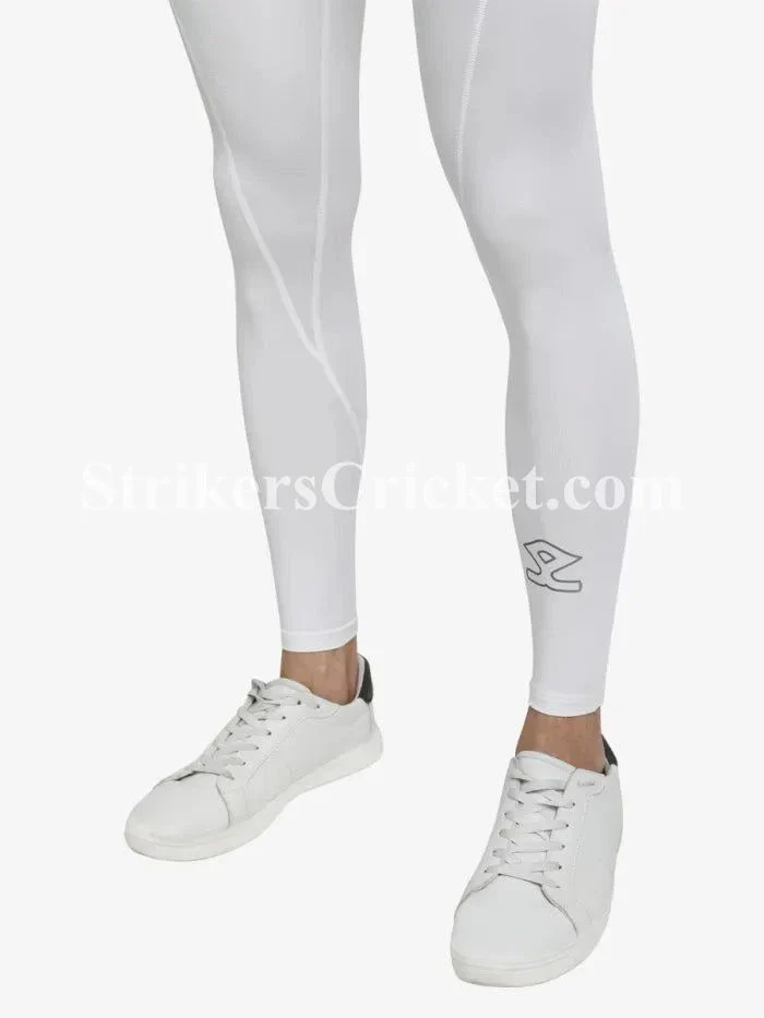 SHREY COMPRESSION LONG TIGHTS WHITE - Image 3